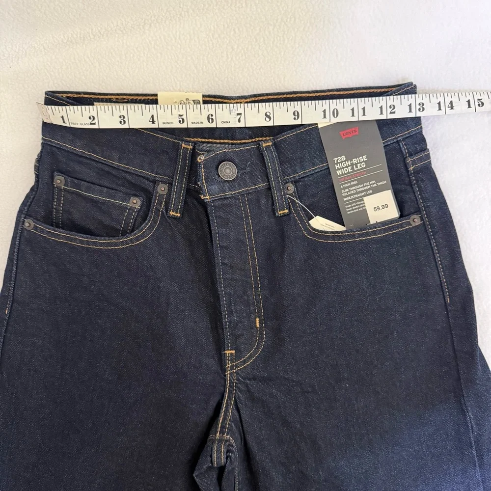 Levi's Dark Indigo Wide Leg Jeans - Picture 9 of 14